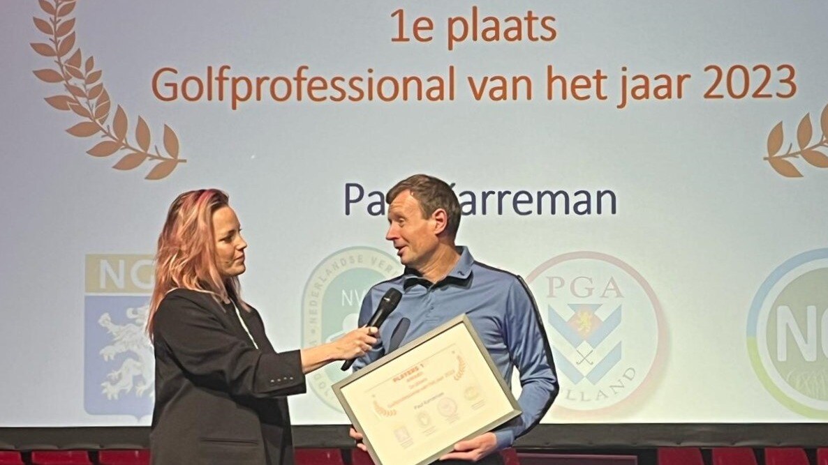 Collaboration with the Golf Academy has resulted in their golf pro Paul Karreman being named Golf Professional of the Year in 2022 and 2023 at an event hosted by the Dutch G-1